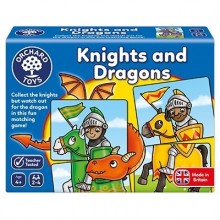 Joc educativ - puzzle Cavaleri si Dragoni Knights and Dragons - Orchard Toys
