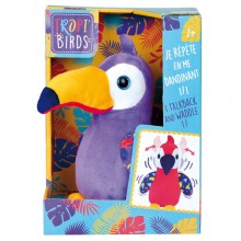 Jucarie Plus Jemini Papagal Vorbitor 20 cm - Mov
