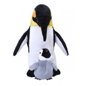 Mama si Puiul - Pinguin - Jucarie Plus Wild Republic 32 cm