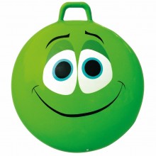 Minge gonflabila de sarit, pentru copii, model smiley face verde, 65 cm 
