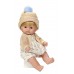Papusa Bomboncin cu caciulita bej 20 cm