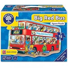 Puzzle de podea Autobuzul (15 piese) - Big Bus - Orchard Toys