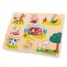 Puzzle lemn Ferma 9 piese - New Classic Toys