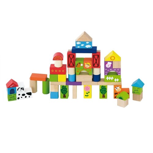 Set constructii din lemn - 50 piese - Ferma Set constructii din lemn - 50 piese - Ferma