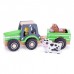 Tractor cu trailer - animale  - New Classic Toys