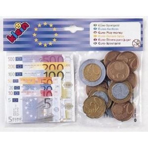 Set Euro bancnote, monede si chitante - Klein