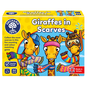 Joc educativ Girafe cu Fular - GIRAFFES IN SCARVES - Orchard Toys