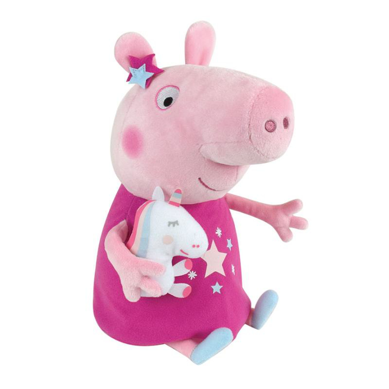 Jucarie Plus Jemini 30 cm - Peppa Pig cu Mascota Unicorn