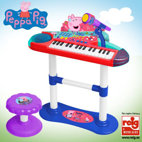 Keyboard electronic cu microfon si scaunel Peppa Pig - Reig Musicales
